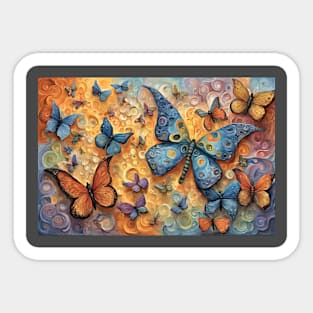 world of butterflies Sticker